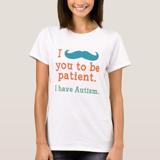 私は自閉症だ Tシャツ (正面)