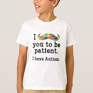 私は自閉症だ Tシャツ