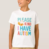 私は自閉症だ Tシャツ (正面)