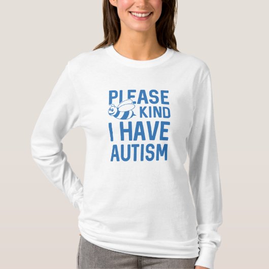 私は自閉症です Tシャツ (正面)