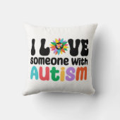 私は自閉症で人を愛している クッション (裏面)