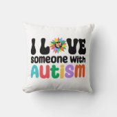私は自閉症で人を愛している クッション (正面)