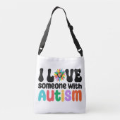 私は自閉症で人を愛している クロスボディバッグ (裏面)