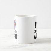 私は自閉症で人を愛している コーヒーマグカップ (中央)