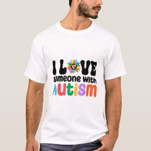 私は自閉症で人を愛している Tシャツ