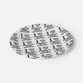 私は自閉症との誰かを愛します ペーパープレート (アングル)