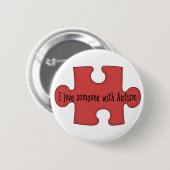 私は自閉症との誰かを愛します 缶バッジ (正面&裏面)