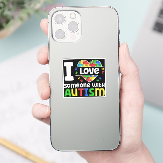 私は自閉症と自閉症意識のギフトで人を愛している シール (スマートフォン)