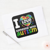 私は自閉症と自閉症意識のギフトで人を愛している スクエアシール (封筒)