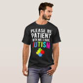 私は自閉症なので我慢して下さい Tシャツ (正面フル)
