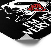 私は自閉症のシャツと格闘しなおもしろいい ポスター (角)