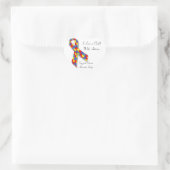 私は自閉症のステッカーを持つ子供を愛している ハートシール (バッグ)