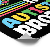 私は自閉症の兄弟自閉症意識の自閉症が大好き ポスター (角)