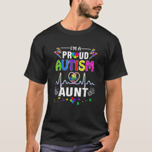 私は自閉症の叔母誇りを持ったで_女性の女の子のハート Tシャツ