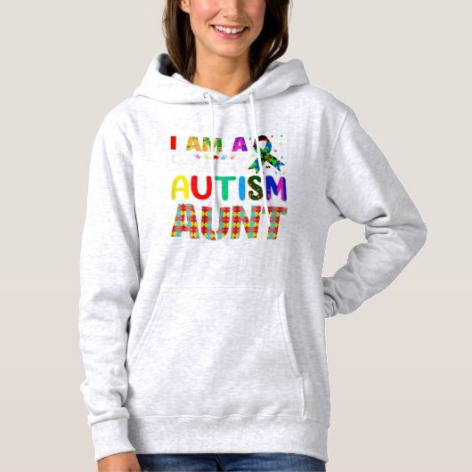 私は自閉症の叔母誇りを持ったの自閉症の叔母のデザインです  パーカ (正面)