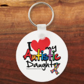 私は自閉症の娘を愛している キーホルダー (正面)