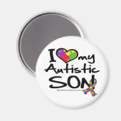 私は自閉症の息子を愛している マグネット (正面/裏面)