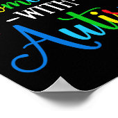 私は自閉症の意識を持つ男性の女性の子供を愛している ポスター (角)