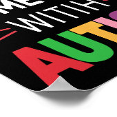 私は自閉症の意識を持つ男性の女性の子供を愛している ポスター (角)