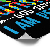 私は自閉症の神であると社会は言う私は完全な支持であると言う ポスター (角)