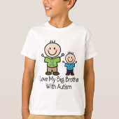 私は自閉症の私のお兄さんを愛します Tシャツ (正面)