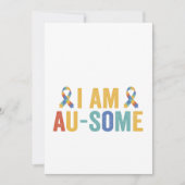 私は自閉症の自閉症のおもしろい認識度ギフト 招待状 (正面)