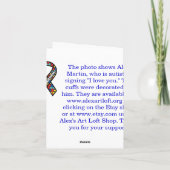 私は自閉症の袖口によって署名しました愛します カード (裏面)