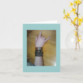 私は自閉症の袖口によって署名しました愛します カード (黄色い花)