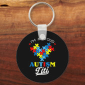 私は自閉症の誇りを持ったティティである – 誰が叔母のために最適 キーホルダー (正面)