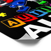 私は自閉症の誇りを持った叔母の自閉症の意識Pをダビングしている ポスター (角)