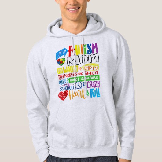 私は自閉症のMOM財布で誇りを持ったすが、 パーカ (正面)