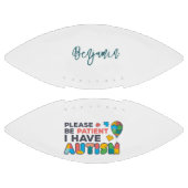 私は自閉症カラフルだパーソナライズされた アメリカンフットボール (パネル)