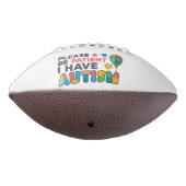 私は自閉症カラフルだパーソナライズされた アメリカンフットボール (回転270)