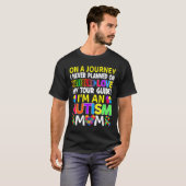 私は自閉症ママ自閉症意識の戦士 Tシャツ (正面フル)