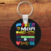 私は自閉症ママ財布空誇りを持った自閉症ママ キーホルダー (正面)