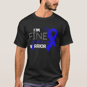 私は自閉症素晴らし戦士認識度羽 Tシャツ