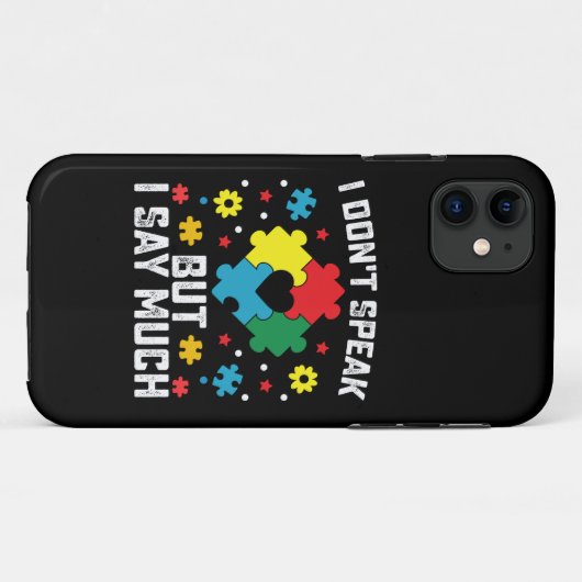 私は自閉症話の気付きを多く言わない Case-Mate iPhoneケース (裏面(横))