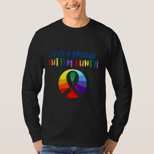 私は自閉症誇りを持った意識だ Tシャツ (正面)