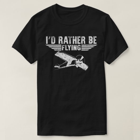 私は航空のパイロットである飛んでいるほうがいい Tシャツ (デザイン正面)