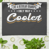 私は航空の飛んでいるおじいちゃんクールだ キッチンタオル (折り畳み)