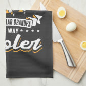 私は航空の飛んでいるおじいちゃんクールだ キッチンタオル (四つ折り)