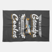 私は航空の飛んでいるおじいちゃんクールだ キッチンタオル (横)