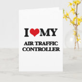 私は航空交通管制官が大好き カード (黄色い花)