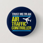 私は航空交通管制官である 缶バッジ (正面)