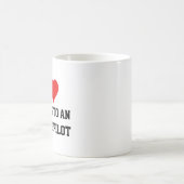 私は航空会社のパイロットマグに所属している コーヒーマグカップ (中央)