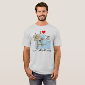 私は航空管制の漫画のワイシャツを愛します Tシャツ (正面フル)