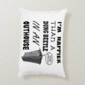 私は船外小屋で糞ビートルより幸せだ アクセントクッション (裏面(縦))