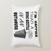 私は船外小屋で糞ビートルより幸せだ アクセントクッション (正面(垂直))