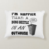 私は船外小屋で糞ビートルより幸せだ アクセントクッション (裏面)