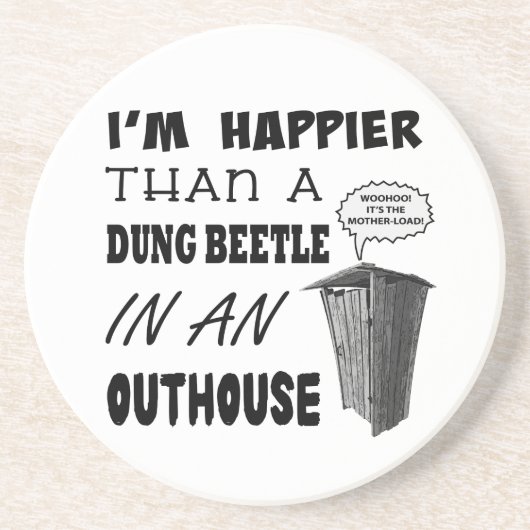 私は船外小屋で糞ビートルより幸せだ コースター (正面)